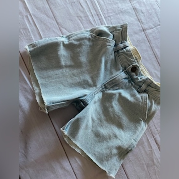 Vintage OshKosh B'gosh Carpenter Shorts Toddler Boys 2T Light Wash Snap Button - Picture 5 of 11